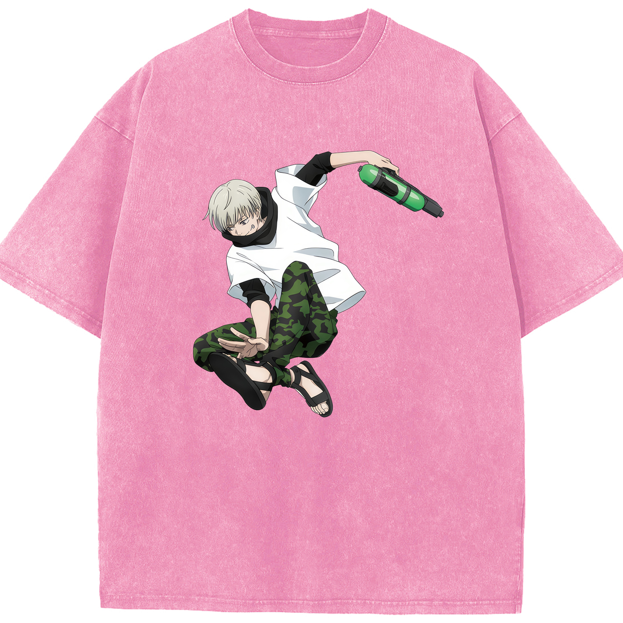 （画像用） 呪術廻戦 Jujutsu Kaisen 綿100% ヴィンテージ風 半袖Tシャツ（フロントプリント）